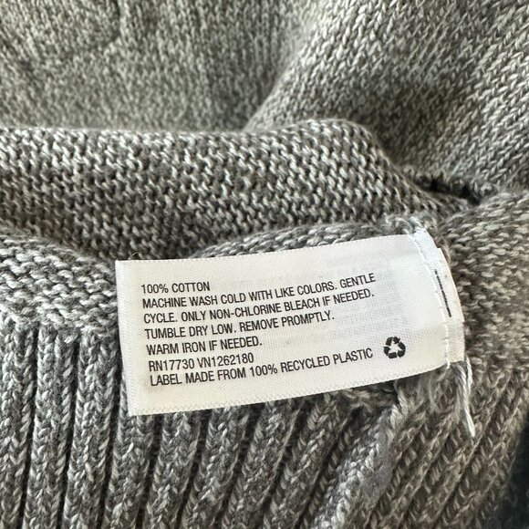 Grey Merona XL Sweater 100% Cotton - Picture 4 of 9